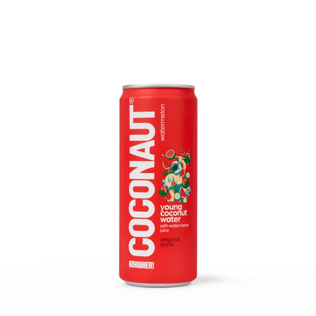 COCONAUT woda kokosowa z młodego kokosa z sokiem arbuzowym 320 ml (zestaw 20 szt)
