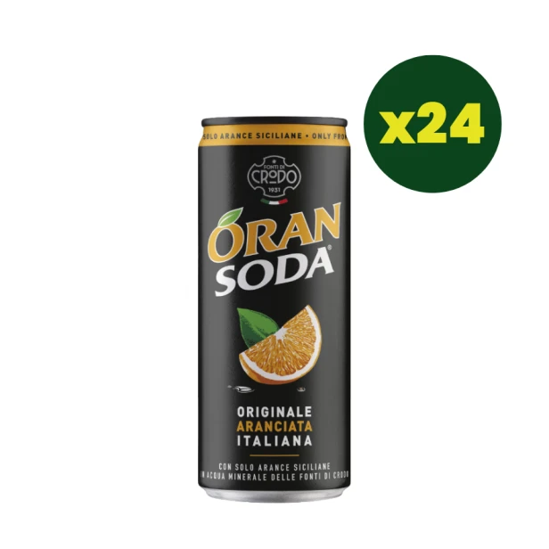 ORAN SODA Pomarańcza 330ml Fonti Di Crodo (zestaw 24 sztuki)