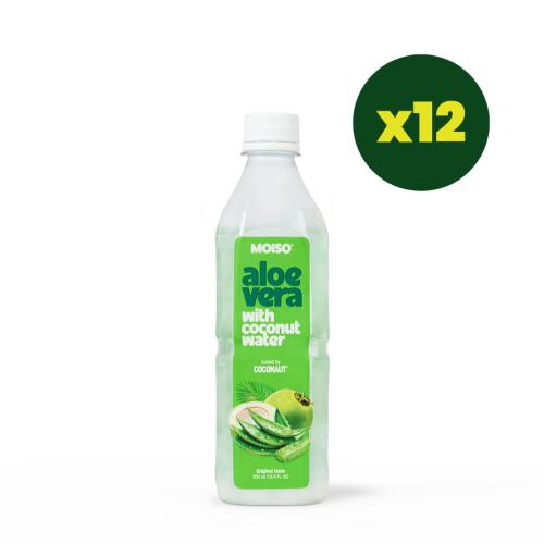 Napój aloesowy z wodą kokosową MOISO fueled by COCONAUT 500 ml (zestaw 12 sztuk)