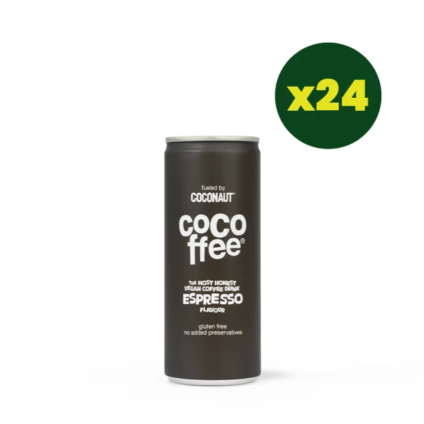 Cocoffee Espresso napój kawowy z wodą kokosową 250 ml (zestaw 24 szt)
